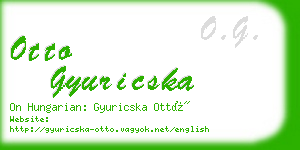 otto gyuricska business card